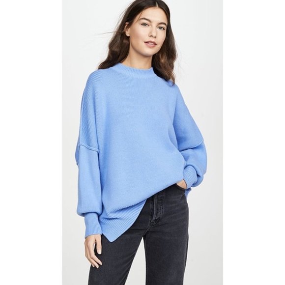 Free People Sweaters - Free People Easy Street Tunic Blue Sweater Top